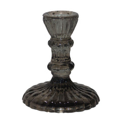 By Room recycled glass candlestick small smoke