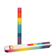 colourful candles unique gift gekleurde kaarsen laagjes uniek cadeau kado Fairtrade duurzaam regenboog rainbow