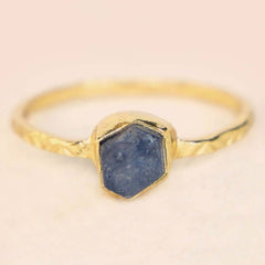 geboortesteen ring tanzaniet december verguld goud birthstone rings tanzanite Muja Juma handmade fair trade