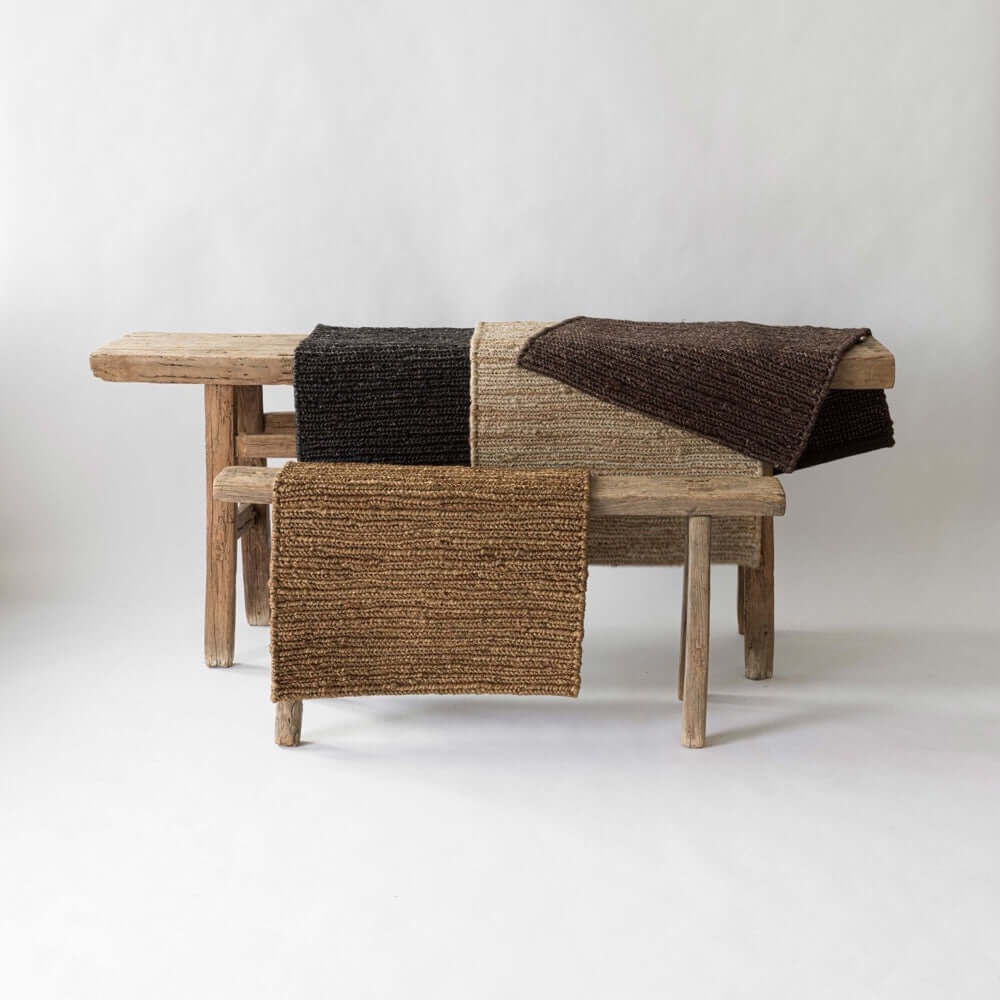 tell me more hemp rug sumak handmade durable sustainable hennep kleed hennepkleed handgemaakt vloerkleed bruin grof klein