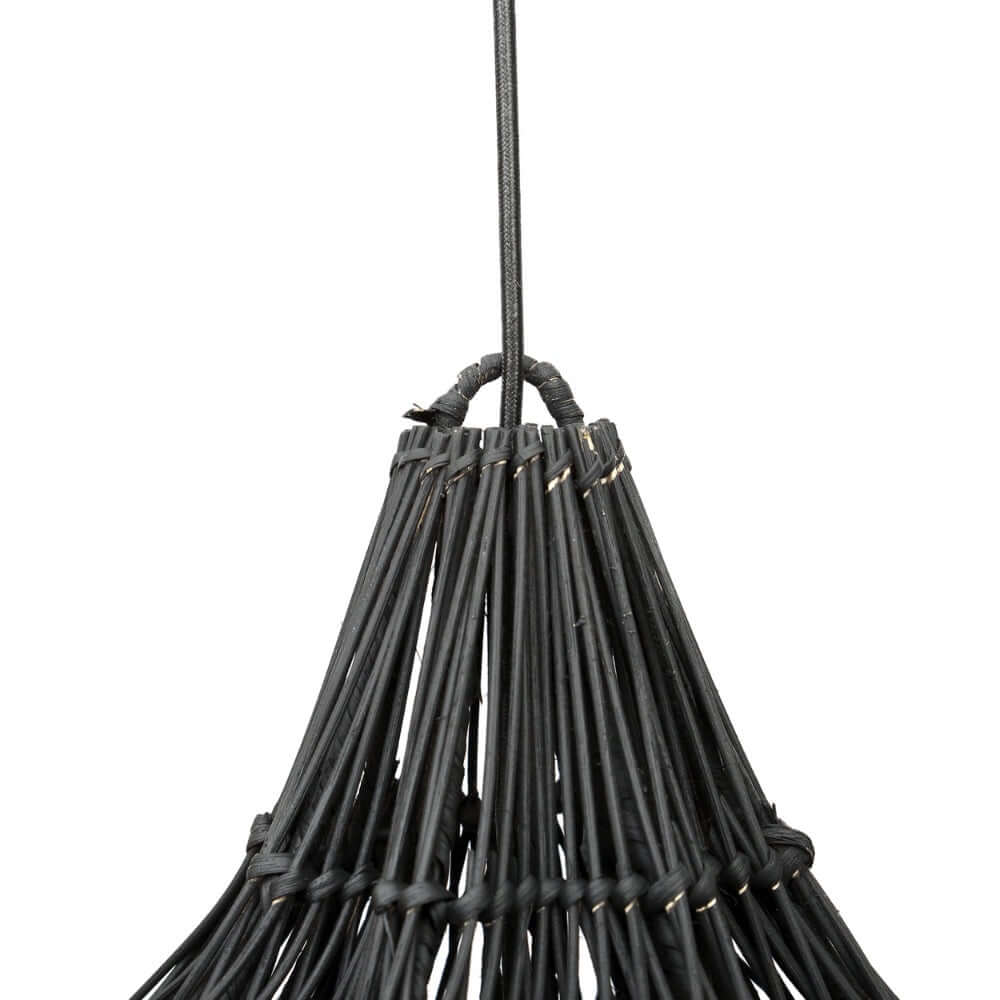 Bazar Bizar The Whipped Pendant lamp hanging black M hanglamp zwart boho