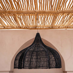 The Whipped Pendant Lamp black XL Bazar Bizar hanglamp boho zwart